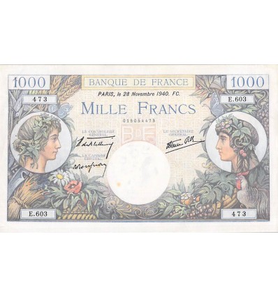 1000 Francs Commerce et Industrie