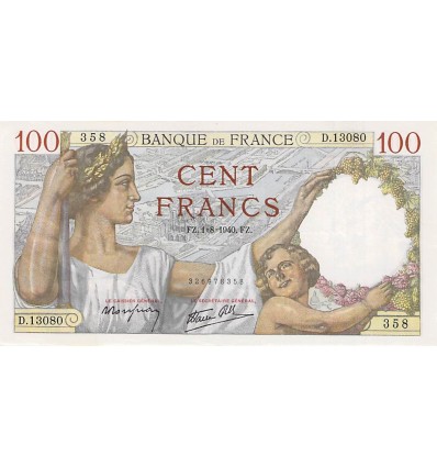 100 Francs Sully - France 1940