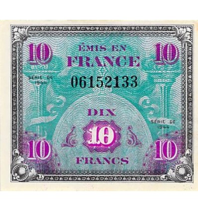 10 Francs Drapeau - France 1944