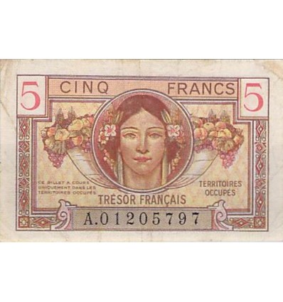5 Francs Trésor Français - France 1947