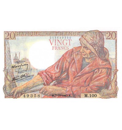 20 Francs Pêcheur - France 1943