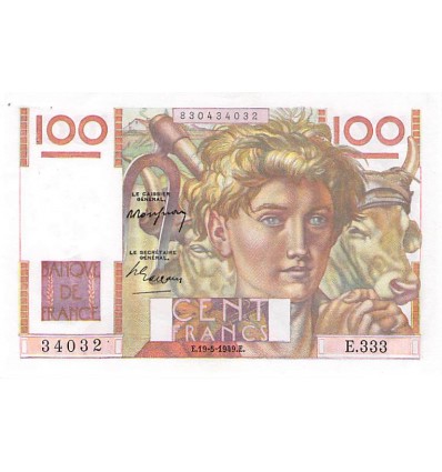 100 Francs Jeune Paysan - France 1949