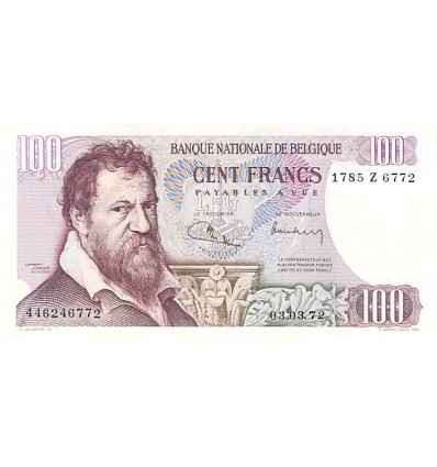 100 Francs Belgique 03.03.1972