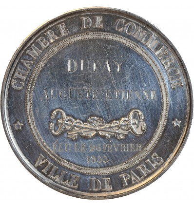 Médaille en Argent Chambre de Commerce - Dufay Auguste Etienne - Ville de Paris
