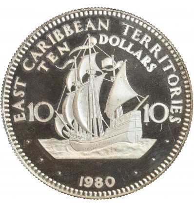 10 Dollars - Antilles Britanniques Argent