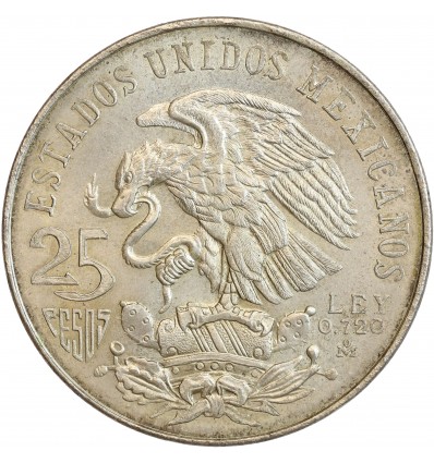 25 Pesos - Mexique Argent