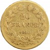 20 Francs Louis-Philippe Ier Tête Laurée Tranche En Relief