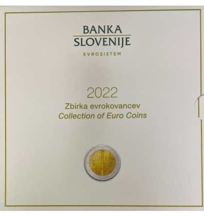 Coffret d'euros de collection Slovénie 2022 en qualité brillant universel qui met à l'honneur les Arts et la Culture slovène