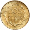 Avers : aigle perché sur un cactus serrant dans son bec un serpent

Revers : 1945 / DOS / PESOS dans une couronne