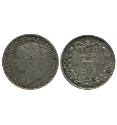 3 Pence Victoria Grande Bretagne Argent - Grande Bretagne