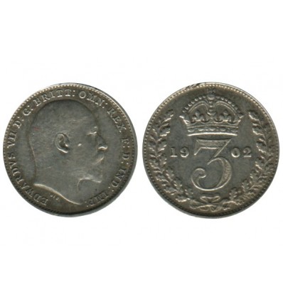 3 Pence Edouard VII Grande Bretagne Argent - Grande Bretagne