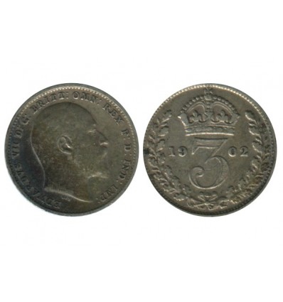 3 Pence Edouard VII Grande Bretagne Argent - Grande Bretagne