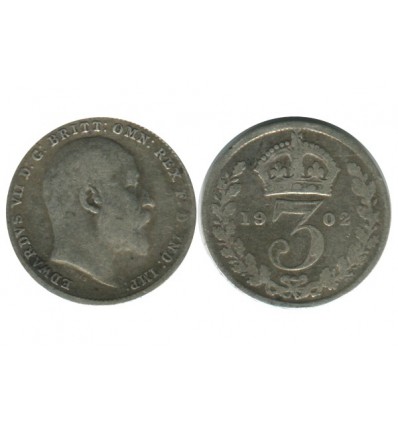 3 Pence Edouard VII Grande Bretagne Argent - Grande Bretagne