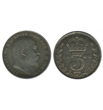 3 Pence Edouard VII Grande Bretagne Argent - Grande Bretagne