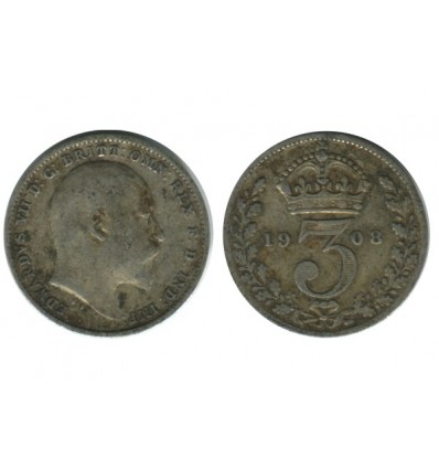 3 Pence Edouard VII Grande Bretagne Argent - Grande Bretagne