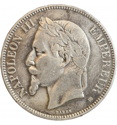 5 Francs Napoléon III Tête Laurée Second Empire