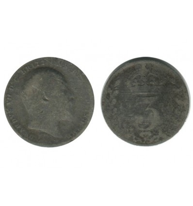 3 Pence Edouard VII Grande Bretagne Argent - Grande Bretagne