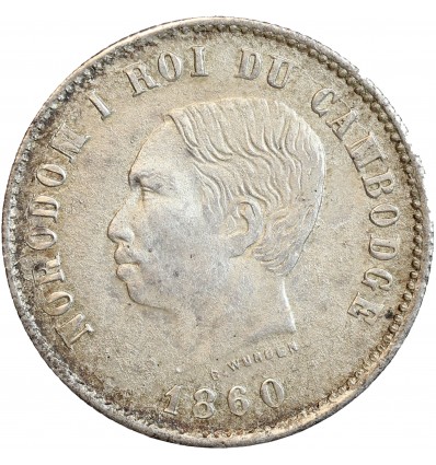 2 Francs Norodom Ier Cambodge Argent - Frappe Frustre - Frappe Médaille
