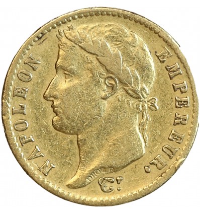 20 Francs Napoléon Ier Tête Laurée Revers Empire