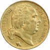 20 Francs Louis XVIII Buste Nu