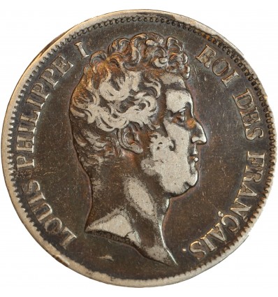 5 Francs Louis-Philippe Ier Tête Nue Tranche En Creux