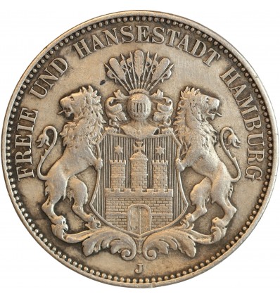 3 Marks - Allemagne Hambourg Argent