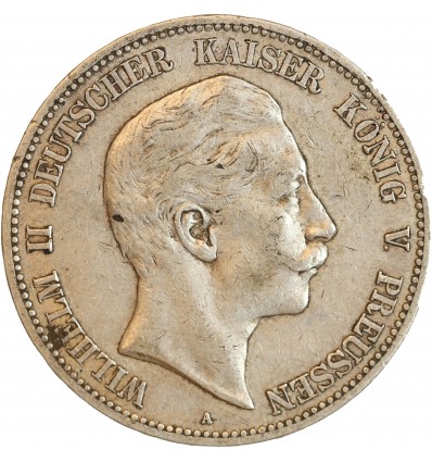 5 Marks Guillaume II - Allemagne Prusse Argent