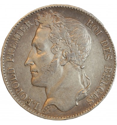 5 Francs Léopold Ier Tête Laurée - Belgique Argent