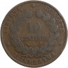 Avers : tête de Cérès à gauche portant une couronne d'épis

Revers : 10 / CENTIMES dans une couronne de laurier et d'olivier