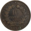 Avers : tête de Cérès à gauche portant une couronne d'épis

Revers : 10 / CENTIMES dans une couronne de laurier et d'olivier