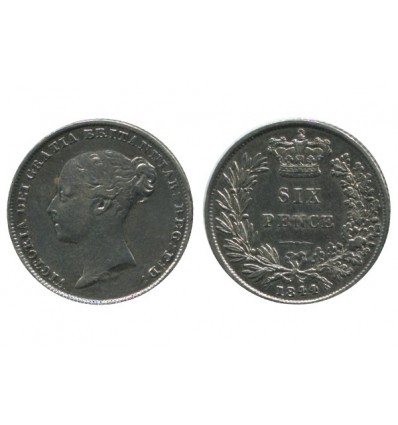 6 Pence Victoria Grande Bretagne Argent - Grande Bretagne