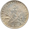 Avers : la Semeuse, symbole de la République Française

Revers : rameaux d'olivier sous la valeur faciale