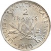 Avers : la Semeuse, symbole de la République Française

Revers : rameaux d'olivier sous la valeur faciale