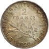 Avers : la Semeuse, symbole de la République Française

Revers : rameaux d'olivier sous la valeur faciale