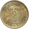 Avers : Mercure assis à gauche tenant un caducée et appuyé sur un gouvernail

Revers : BON POUR / 2 / FRANCS - légende autour