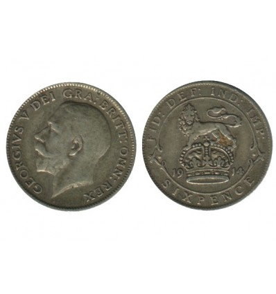 6 Pence Georges V Grande Bretagne Argent - Grande Bretagne