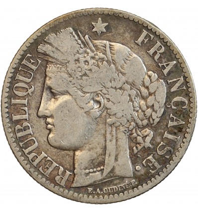 2 Francs Cérès Avec Légende Troisième République