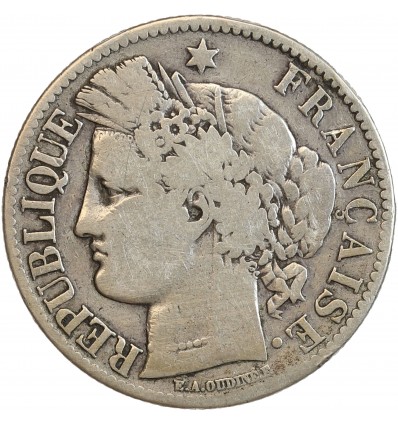 2 Francs Cérès Avec Légende Troisième République