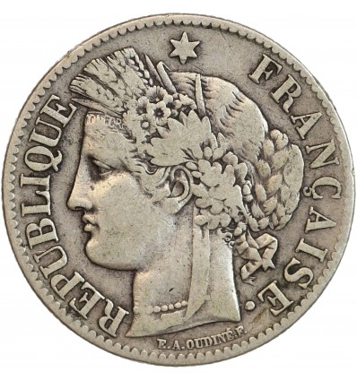 2 Francs Cérès Avec Légende Troisième République