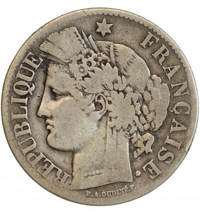 2 Francs Cérès Avec Légende Troisième République