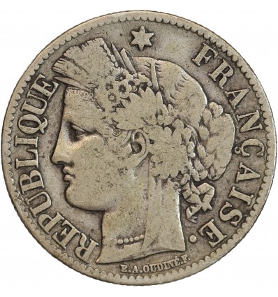 2 Francs Cérès Avec Légende Troisième République