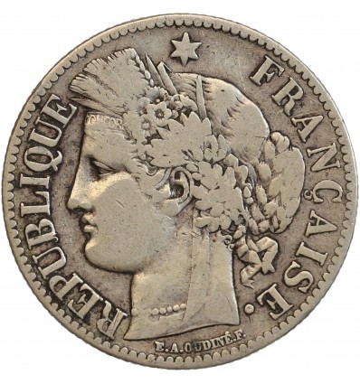 2 Francs Cérès Avec Légende Troisième République
