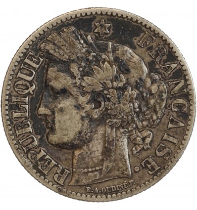 2 Francs Cérès Avec Légende Troisième République