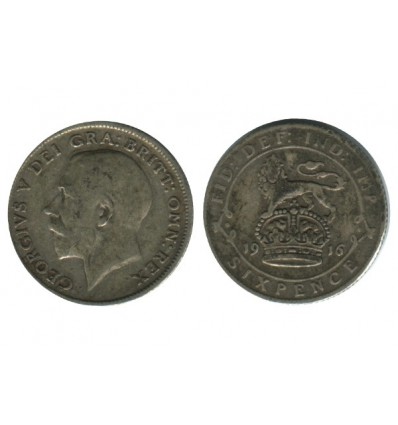 6 Pence Georges V Grande Bretagne Argent - Grande Bretagne