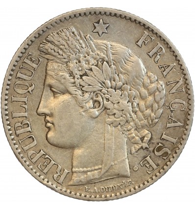 2 Francs Cérès Avec Légende Troisième République