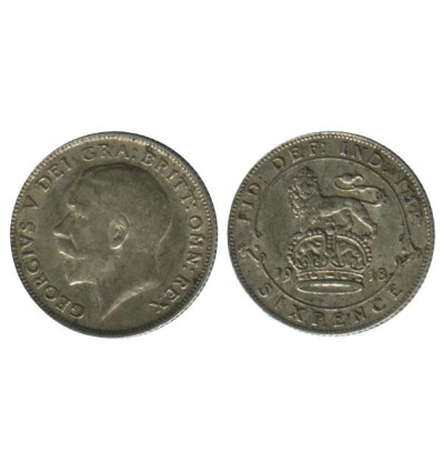 6 Pence Georges V Grande Bretagne Argent - Grande Bretagne