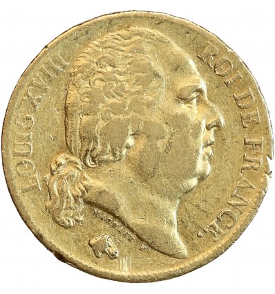 20 Francs Louis XVIII Buste Nu