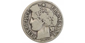 2 Francs Cérès Sans Légende Gouvernement de Défense Nationale
