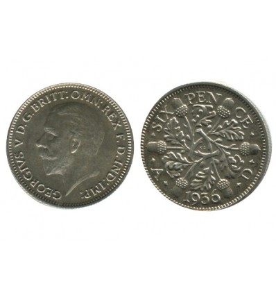 6 Pence Georges V Grande Bretagne Argent - Grande Bretagne