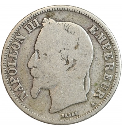 2 Francs Napoléon III Tête Laurée